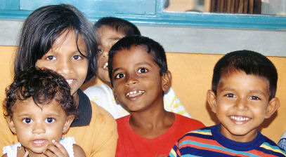 sponsored children in new family